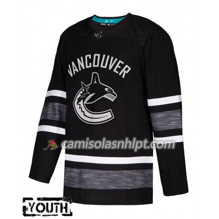 Camisola Vancouver Canucks Blank 2019 All-Star Adidas Preto Authentic - Criança